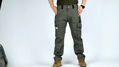 Men's Black Camo Cargo Pants | Cotton Blend