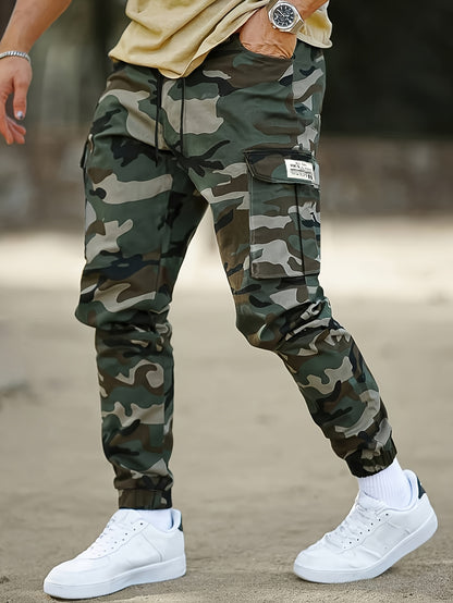 Cropped Camo Cargo Pants For Men