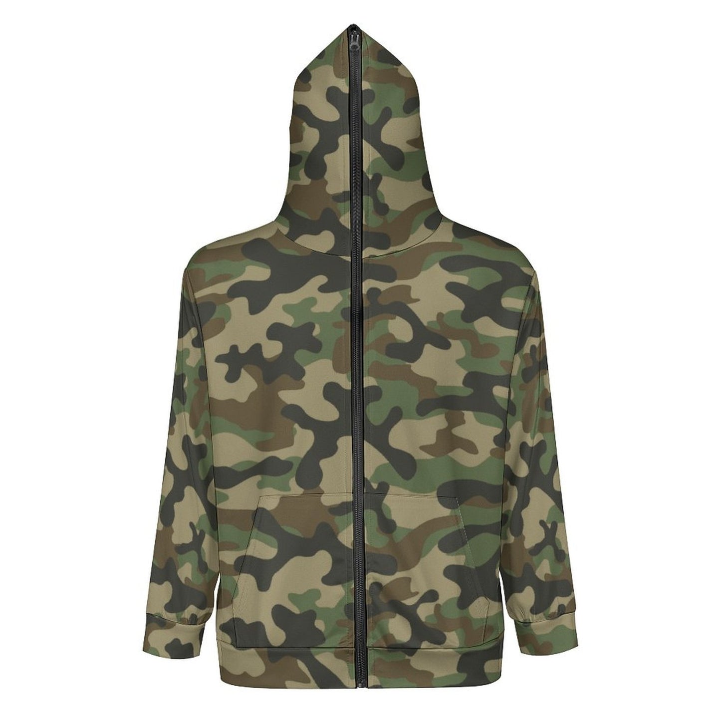 Zip Camo Hoodie | Military Brown Camouflage T