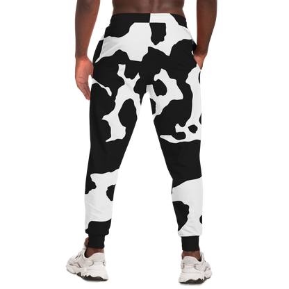 Camo Sweatpants | Unisex | Black & White Cow Camouflage