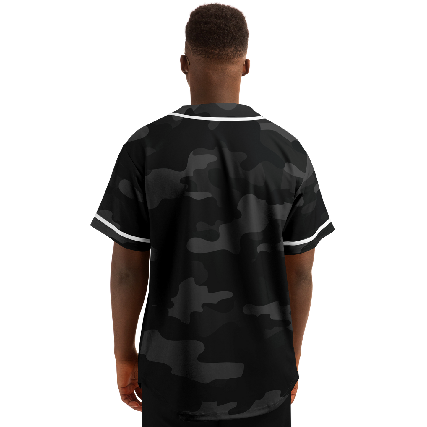 Camo Baseball Jersey | Black Camouflage