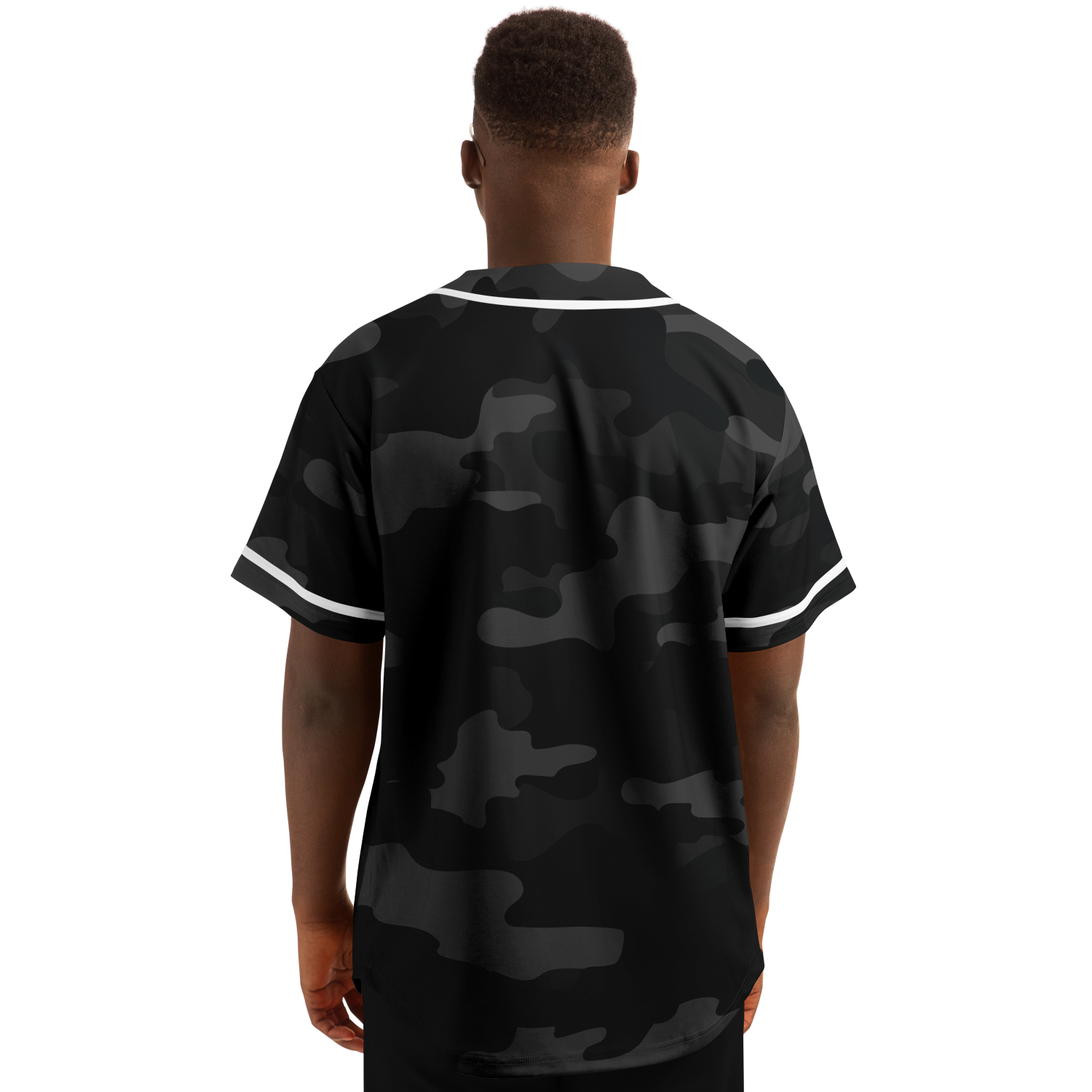 Camo Baseball Jersey | Black Camouflage