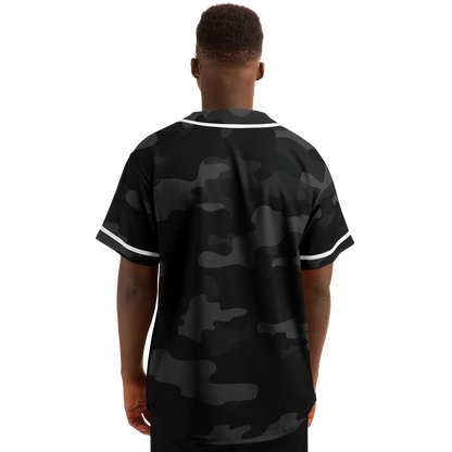 Camo Baseball Jersey | Black Camouflage