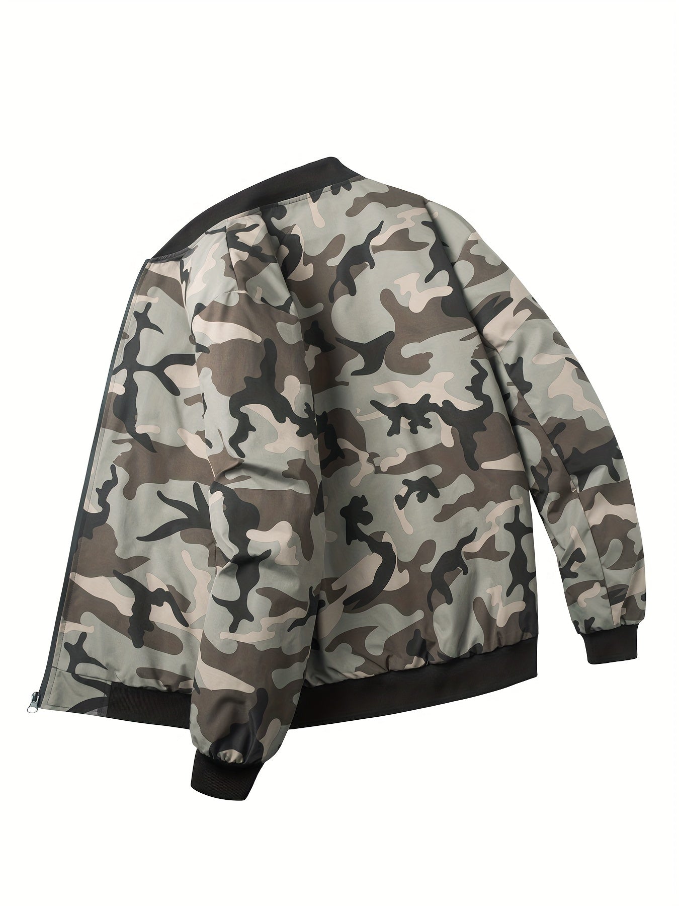 Men's Lightweight Camouflage Bomber Jacket | Full Zip Up