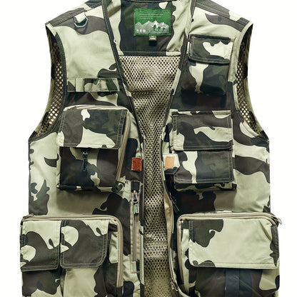 Men'n Stylish Spring And Autumn Multi-Pocket Work Vest