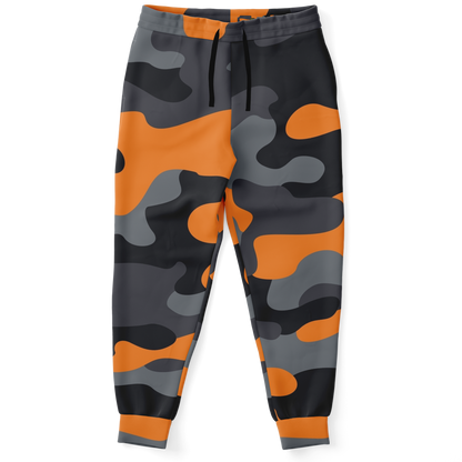 Camo Sweatpants | Unisex | Orange, Gray & Black Camouflage