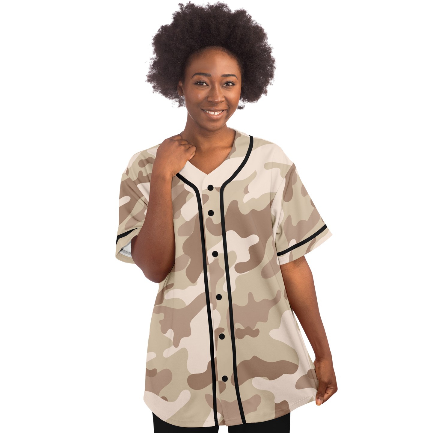 Camo Baseball Jersey | Brown Desert Camouflage