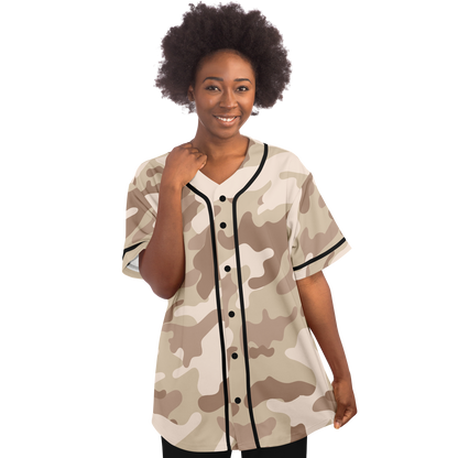 Camo Baseball Jersey | Brown Desert Camouflage