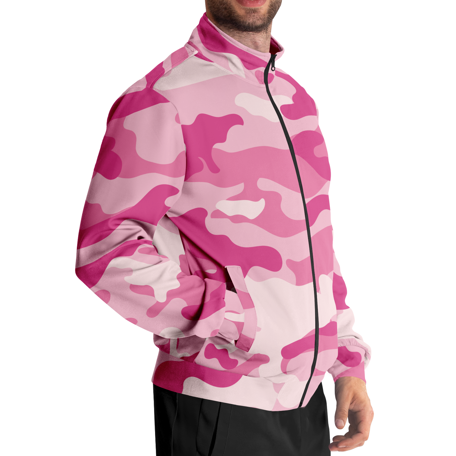 Camo Track Jacket | Lavender Pink Camouflage