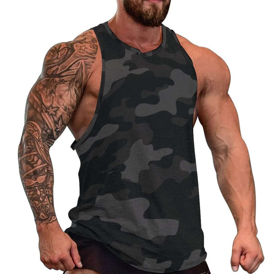 Camo Tank Top | Black Camouflage