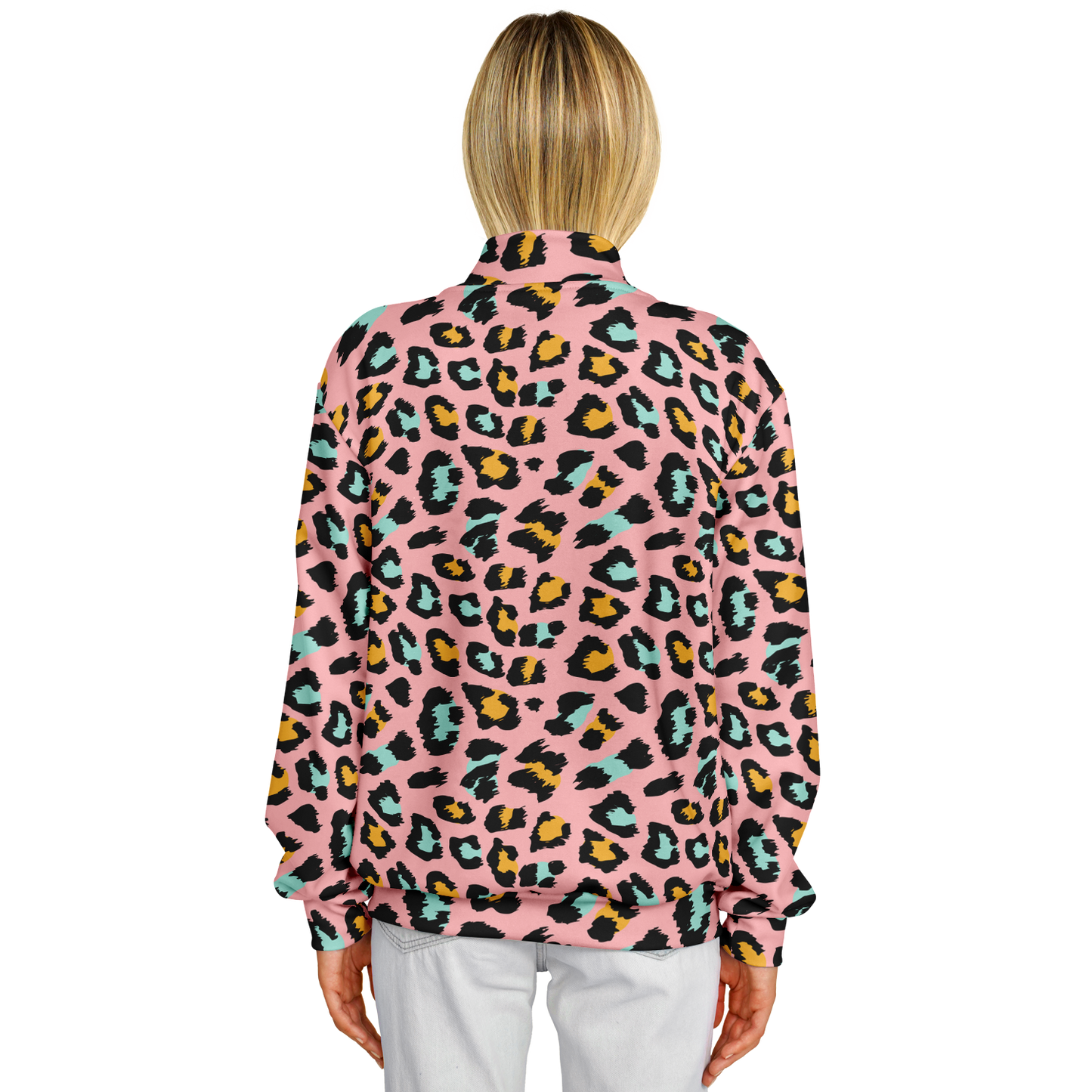 Pink Panther Baseball Jacket | Leopard Print in Black & Yellow