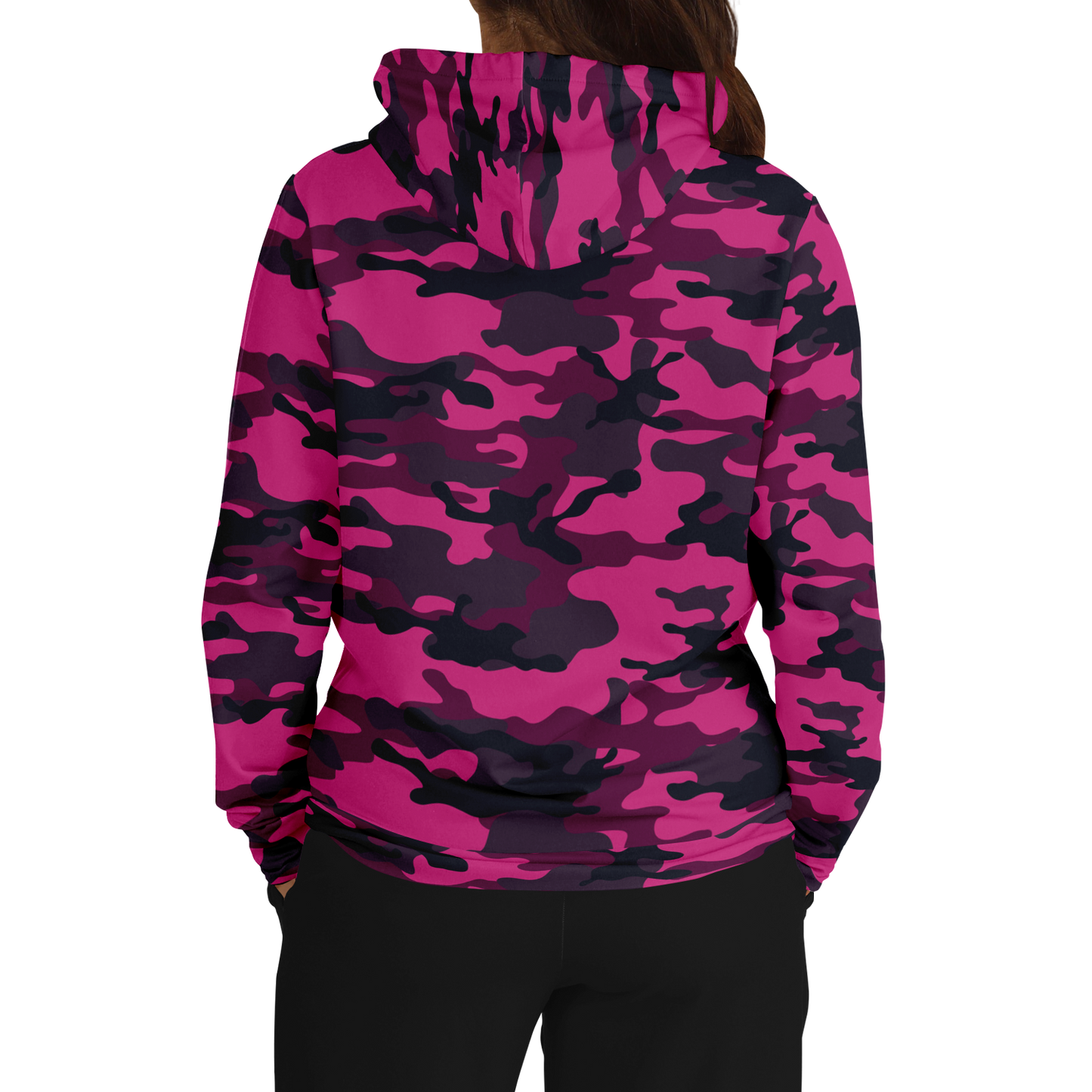 Pink Camo Hoodie | Onyx & Deep Blue Mixed Camouflage