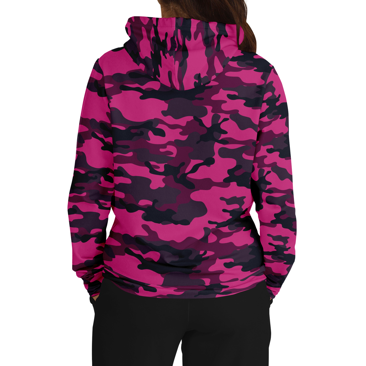 Pink Camo Hoodie | Onyx & Deep Blue Mixed Camouflage