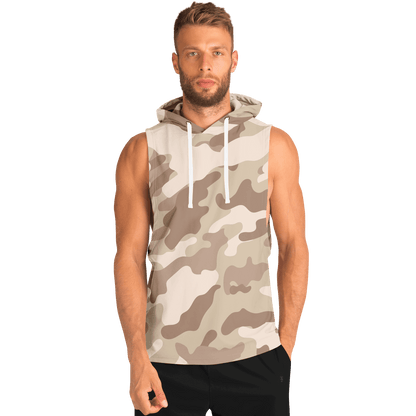 Sleeveless Hoodie | Brown Desert Camouflage