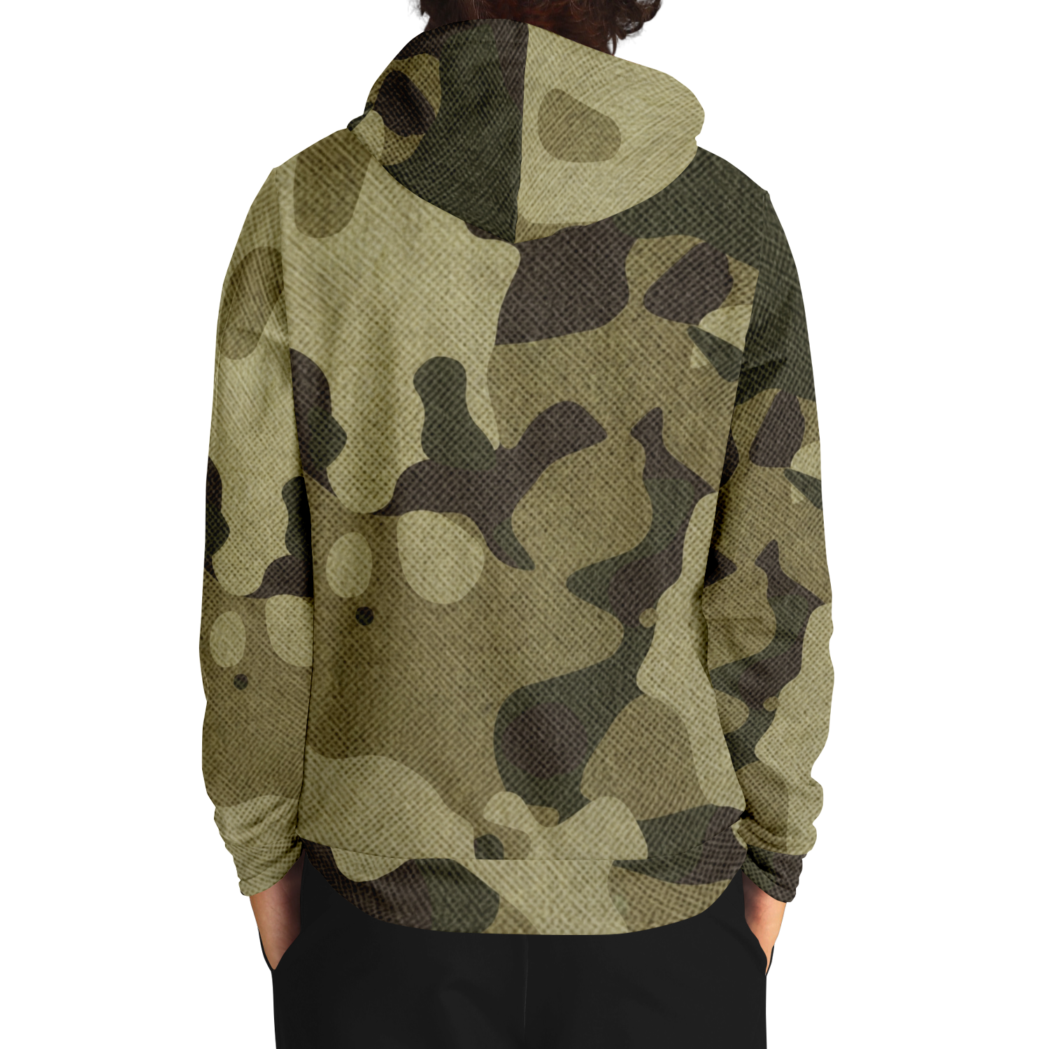 Camo Hoodie | Green Fabric Camouflage