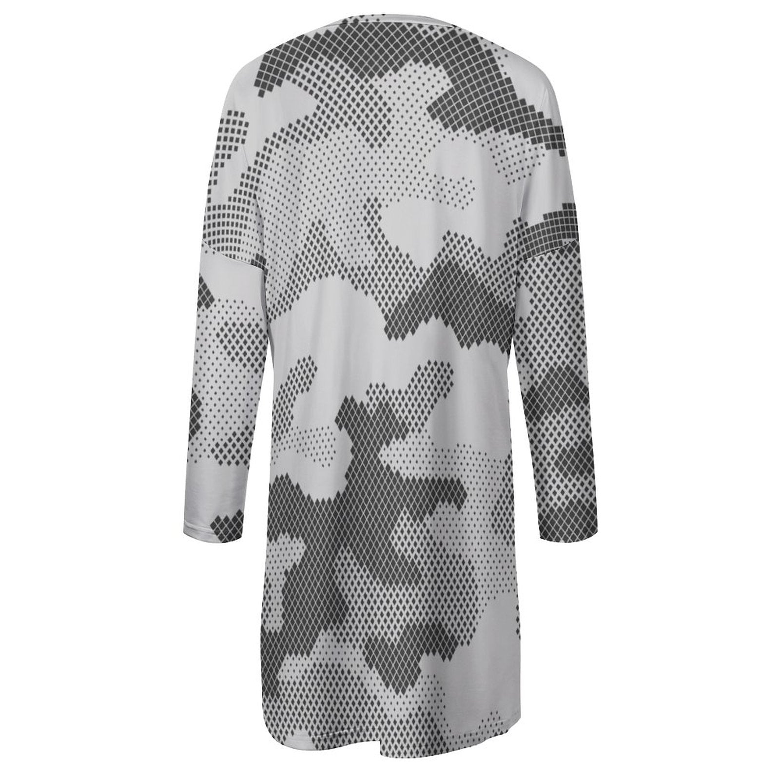 Camo Shirt | Loose Fit Long Sleeves | Gray Digital