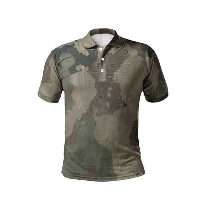 Camo Golf Shirt | Dirty Brown Camouflage