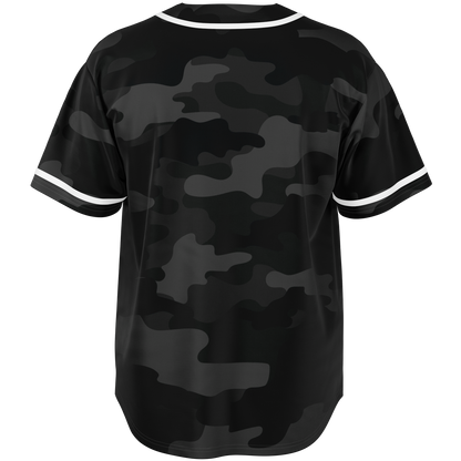 Camo Baseball Jersey | Black Camouflage