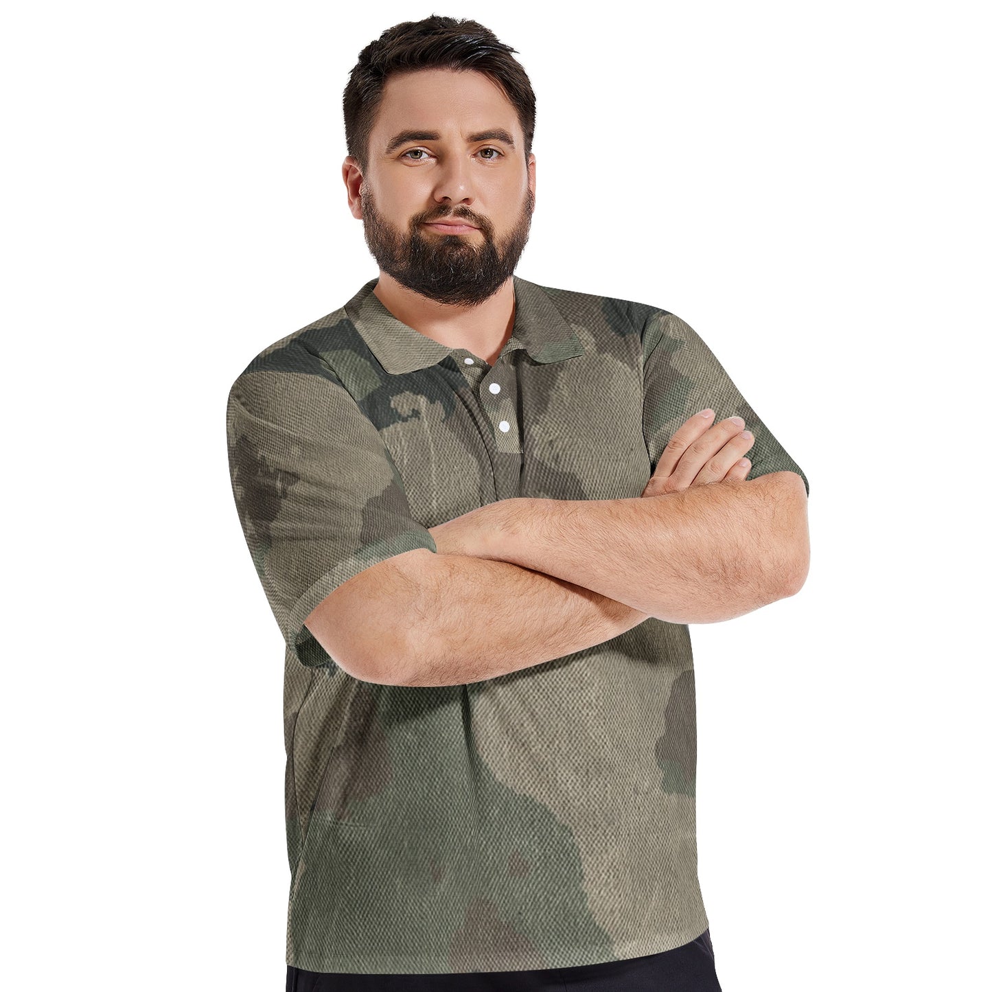 Camo Golf Shirt | Dirty Brown Camouflage