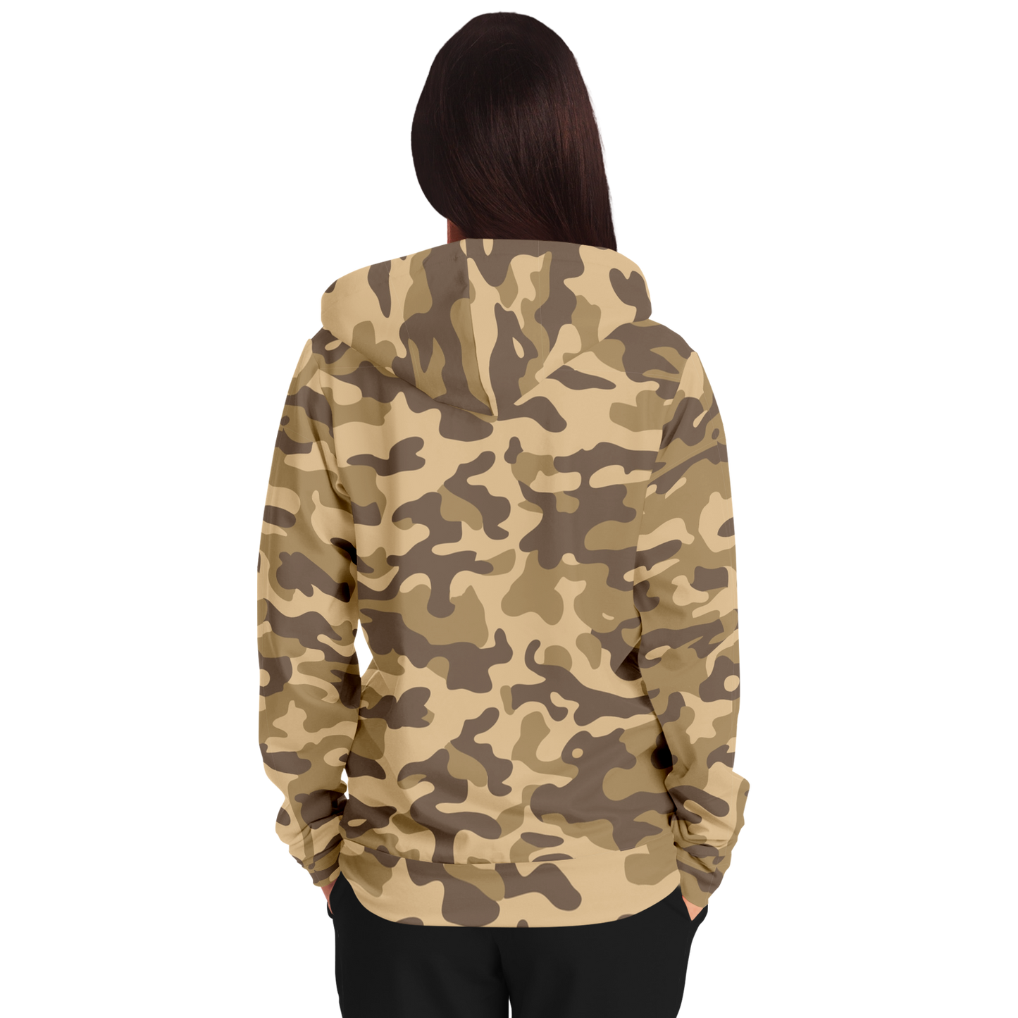 Zip-Up Hoodie | Khaki Camouflage