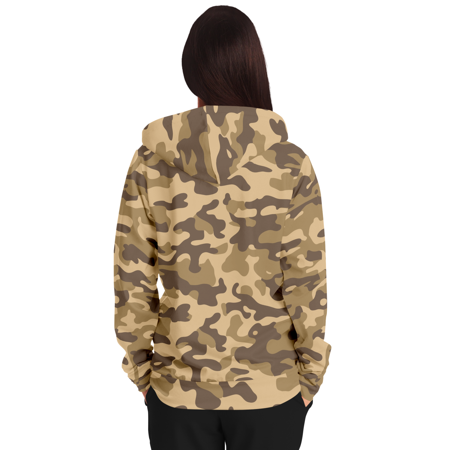 Zip-Up Hoodie | Khaki Camouflage