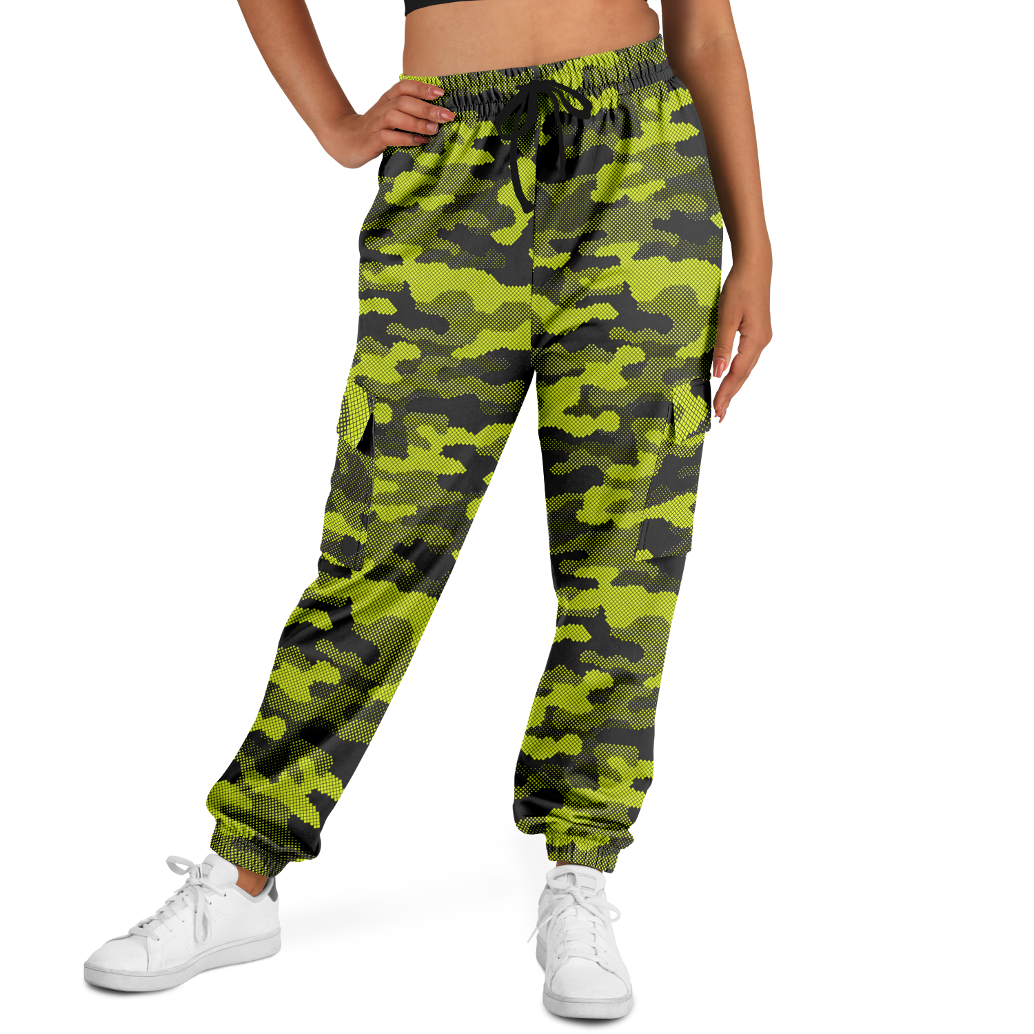 Green Dotted Camo Cargo Pants | Unisex