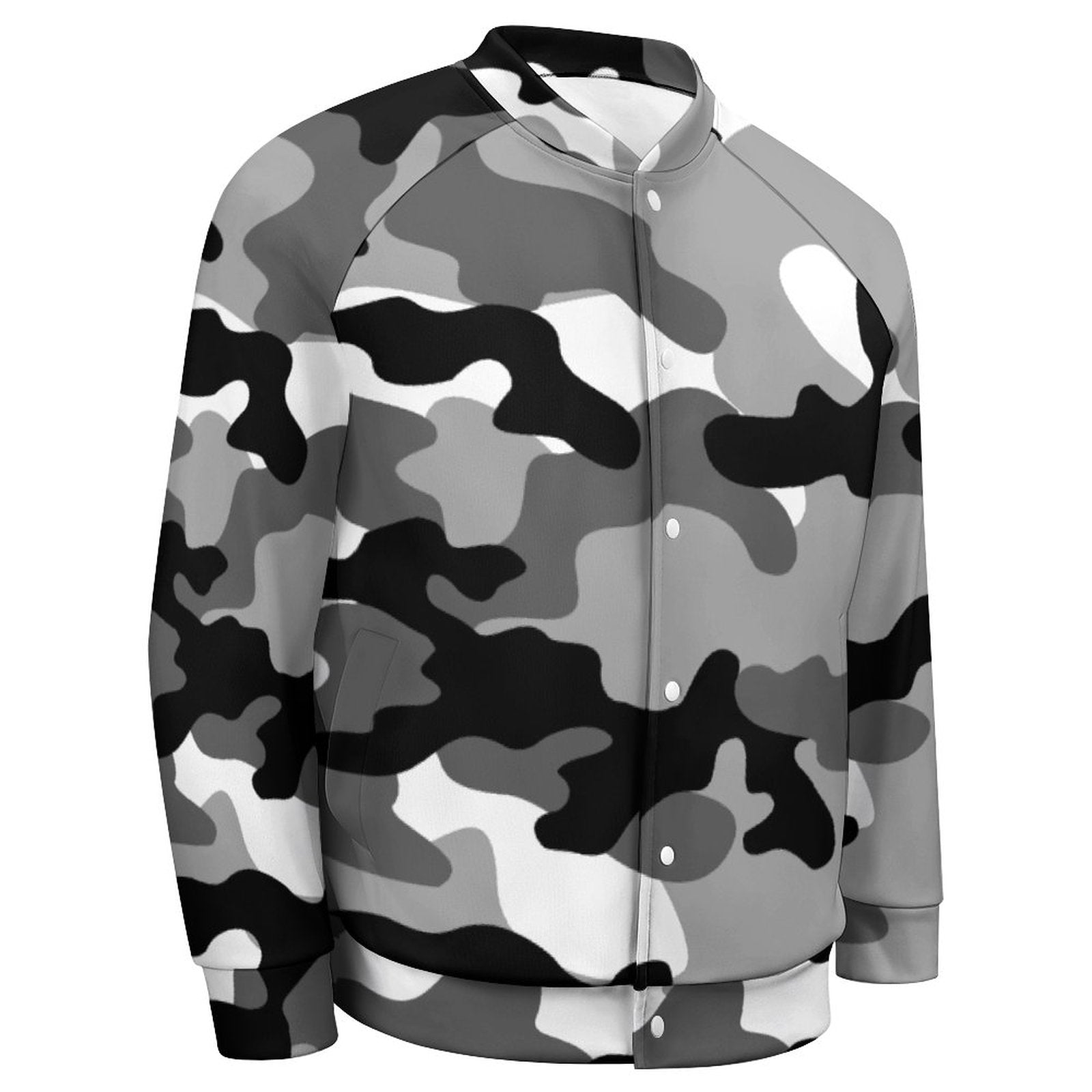 Men's Camo Jacket | Black, White & Gray Camouflage