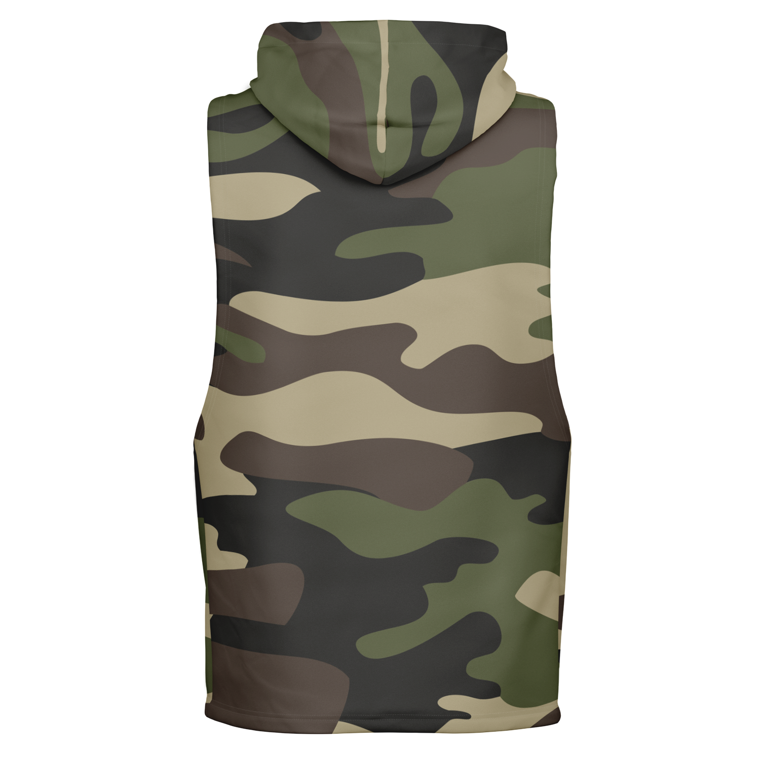 Sleeveless Hoodie | Classic Green Camouflage