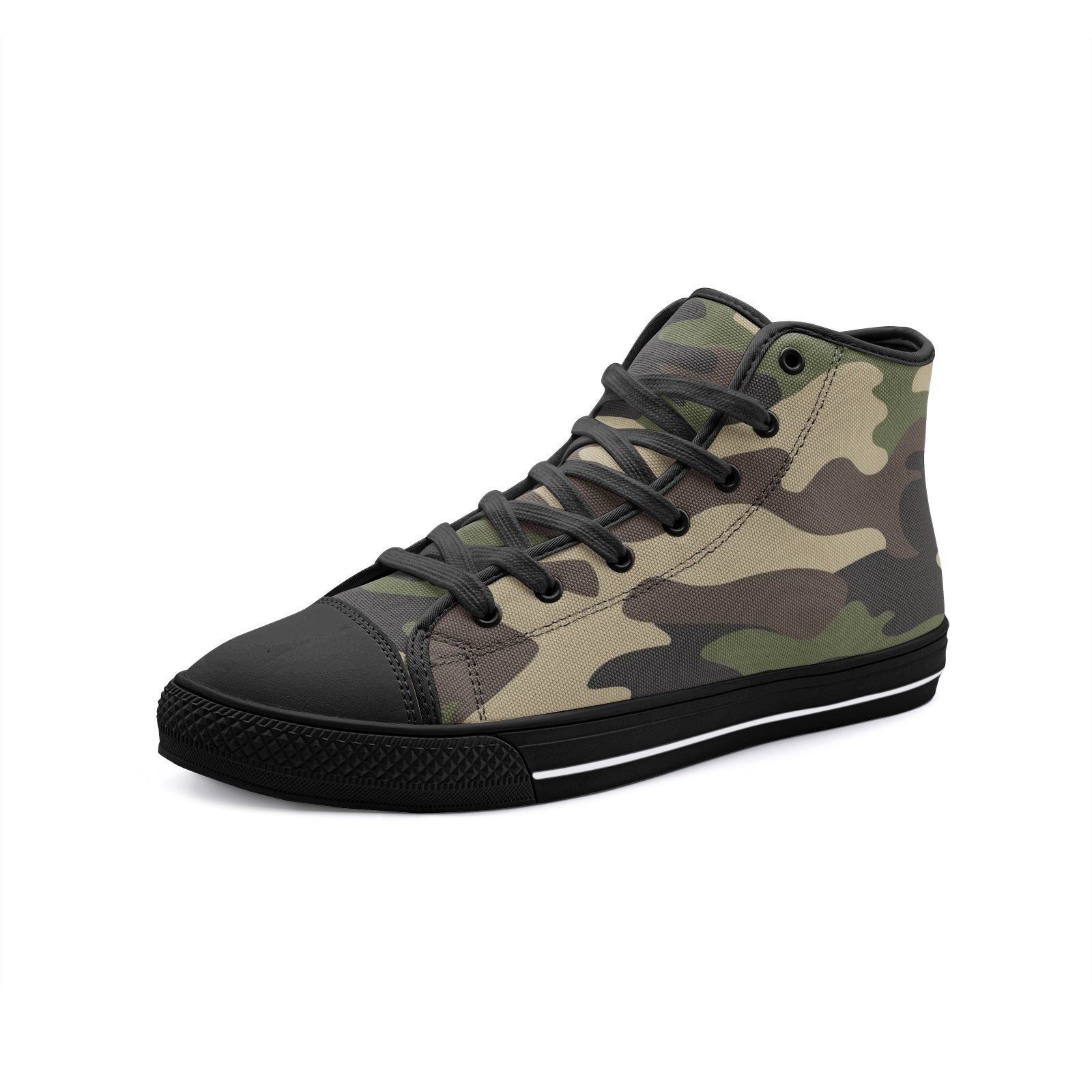 Camo Shoes | HIgh Top Canvas | Classic Green Camouflage