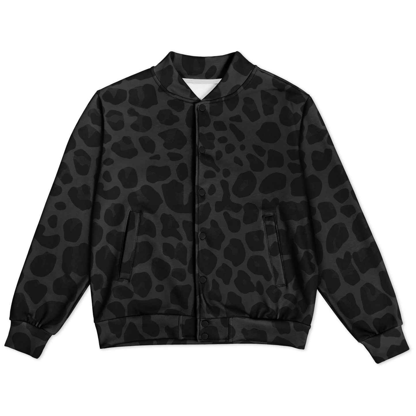 Baseball Jacket in Black Puma Print | Heavyweight Unisex