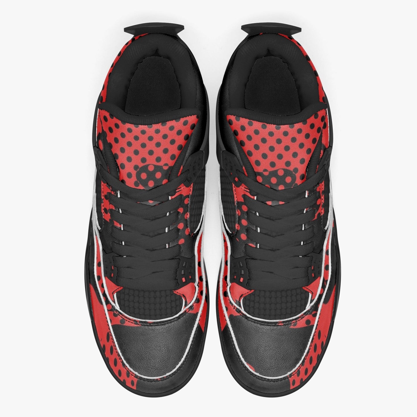 Red Camo Jordans AJ4 | Pixel Camouflage | Black Sole