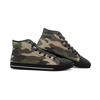 Camo Shoes | HIgh Top Canvas | Classic Green Camouflage