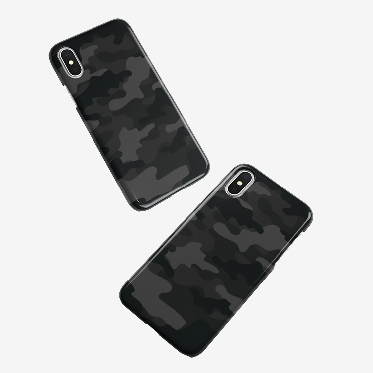 Camo Phone Case | iPhone | Black Camouflage