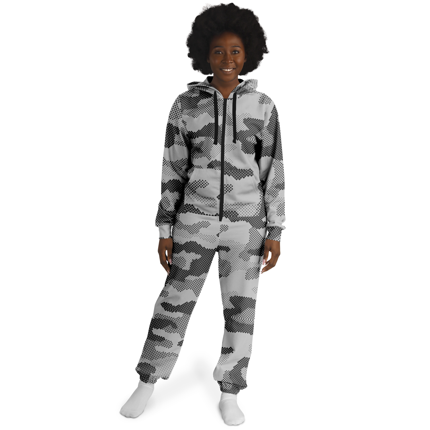 Camo Onesie | Digital Gray Camouflage