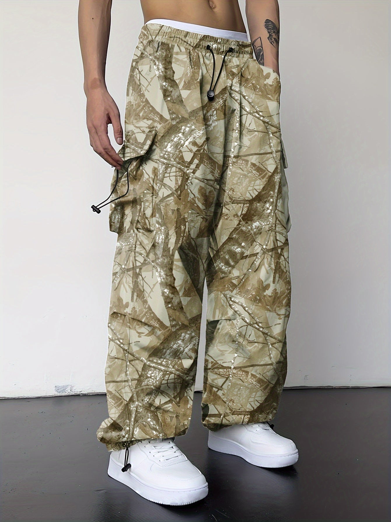 Men's Camo Cargo Pants | Loose Fit With Multiple Pockets