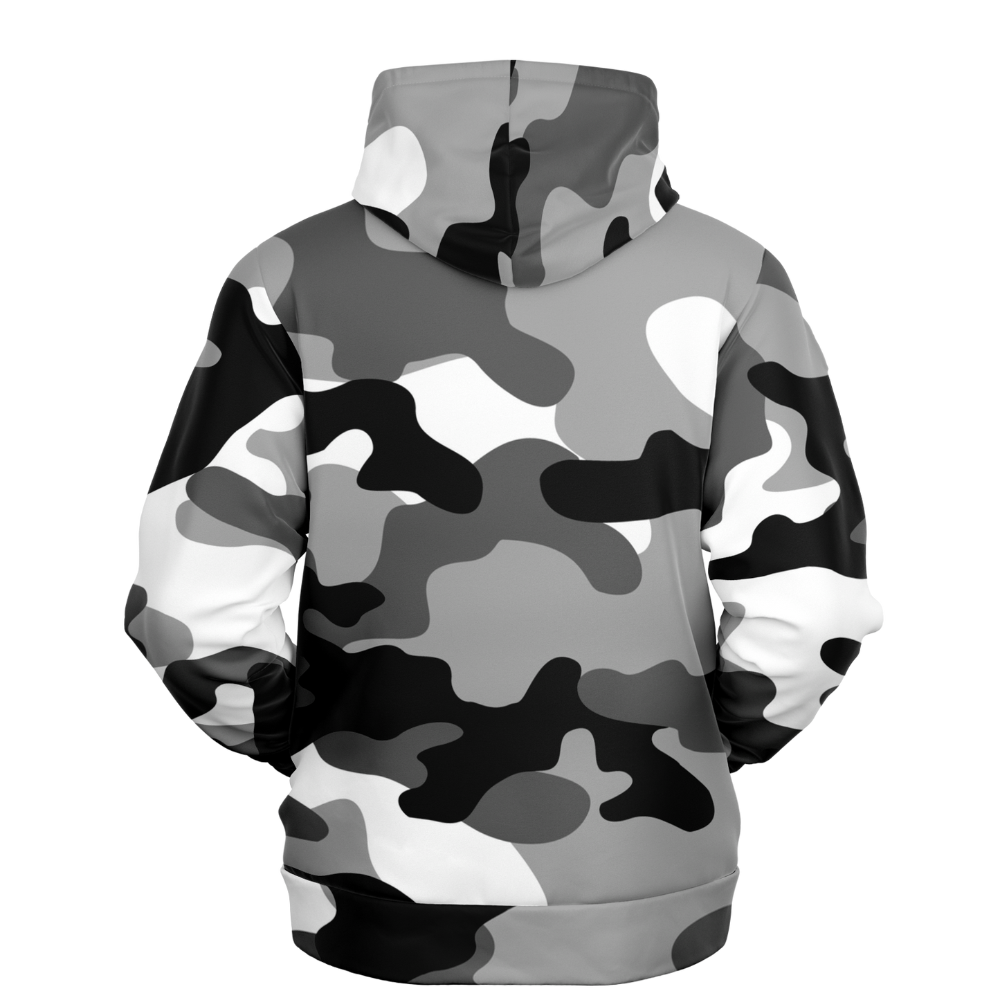 Camo Hoodie | Black, White & Gray Camouflage Pullover