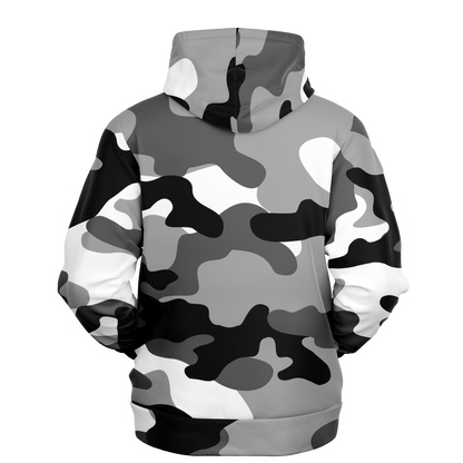 Camo Hoodie | Black, White & Gray Camouflage Pullover