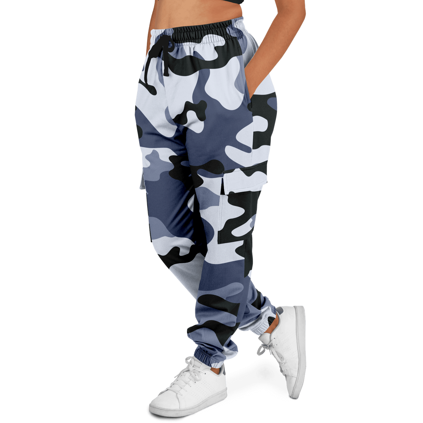 Camo Cargo Pants | Unisex | Light Blue Camouflage