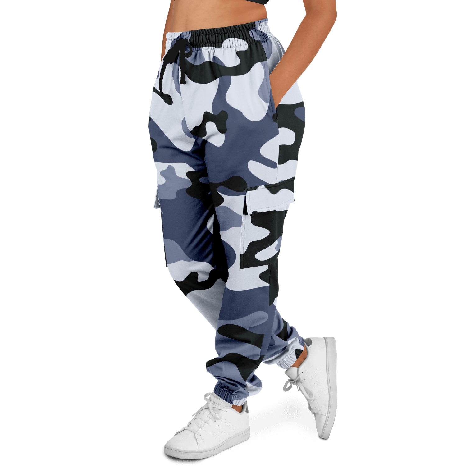 Camo Cargo Pants | Unisex | Light Blue Camouflage