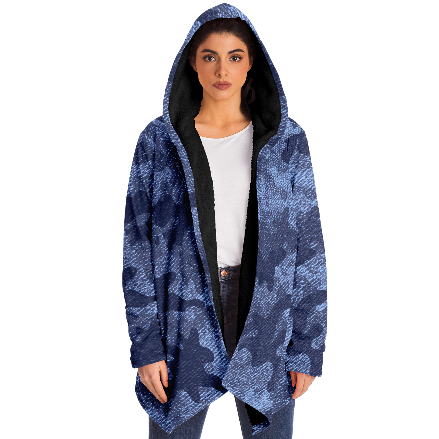 Camo Cloak | Denim Blue Camouflage | Microfleece