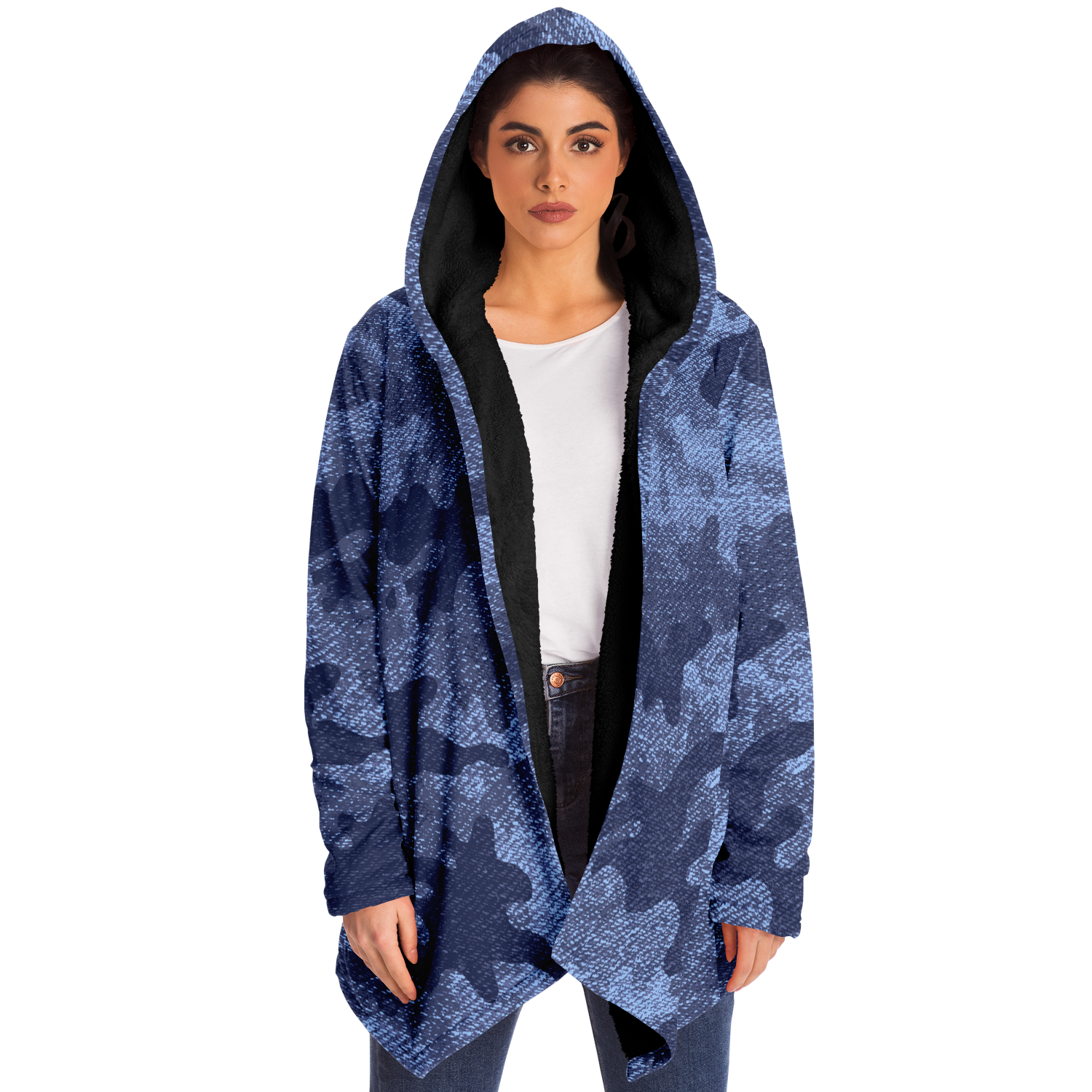 Camo Cloak | Denim Blue Camouflage | Microfleece