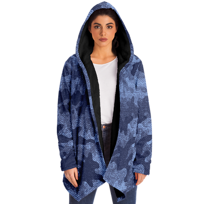 Camo Cloak | Denim Blue Camouflage | Microfleece