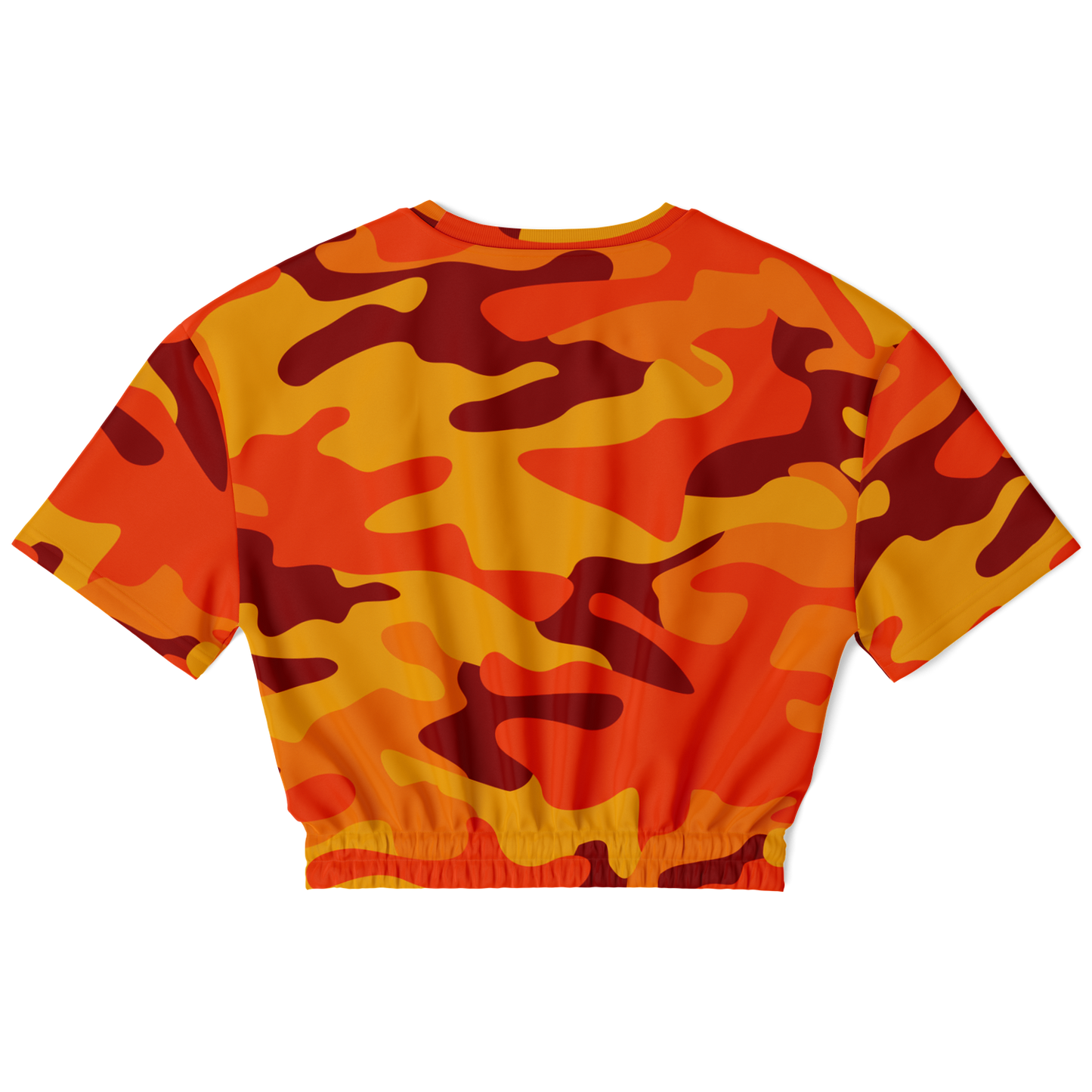 Camo Crop Top Sweatshirt | Orange & Red Camouflage