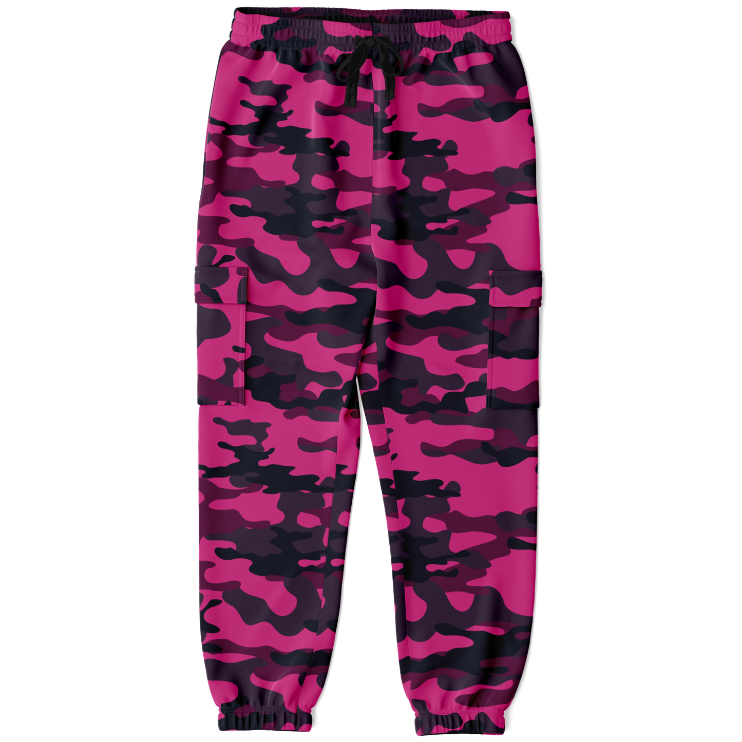 Pink Camo Cargo Pants | Onyx & Deep Blue Mixed Camouflage