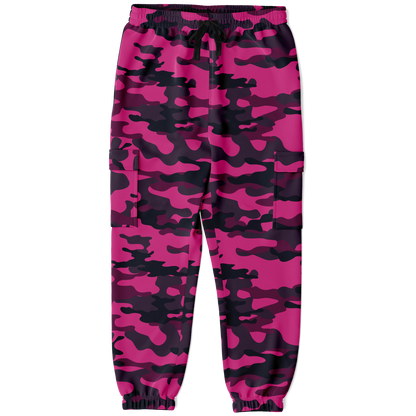 Pink Camo Cargo Pants | Onyx & Deep Blue Mixed Camouflage