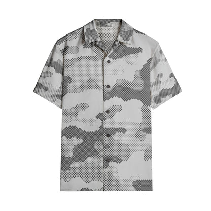 Cotton Camo Shirt For Men | Gray Digital Short-Sleeve