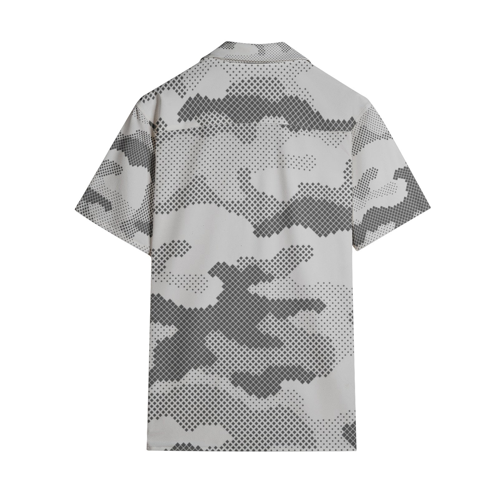 Cotton Camo Shirt For Men | Gray Digital Short-Sleeve