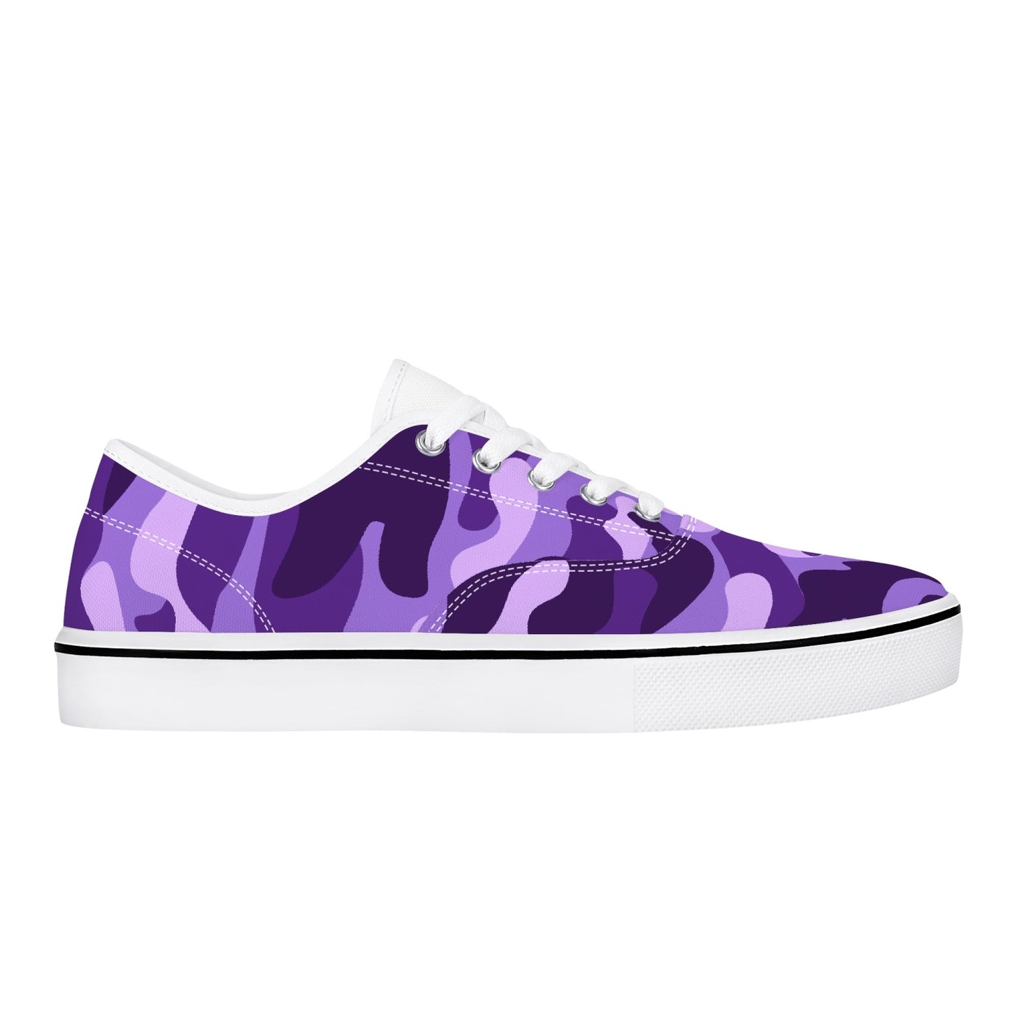 Camo Skate Shoes | Purple, Blue, and Mauve Camouflage