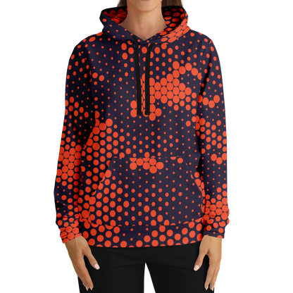 Camo Hoodie | Orange & Blue Digital Dotted Camouflage