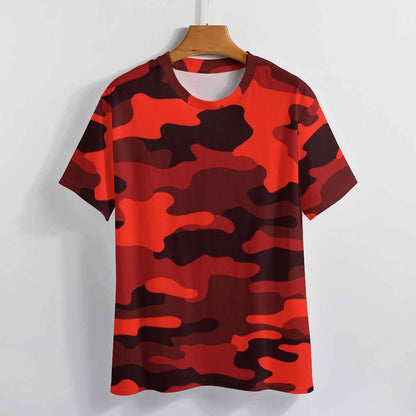 Camo Shirt | Scarlet Red & Black Camouflage T